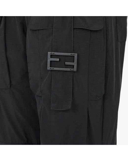Fendi Black Nylon Trousers
