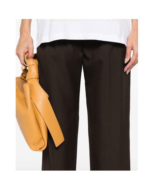 Marni Black Pleat-Detail Trousers