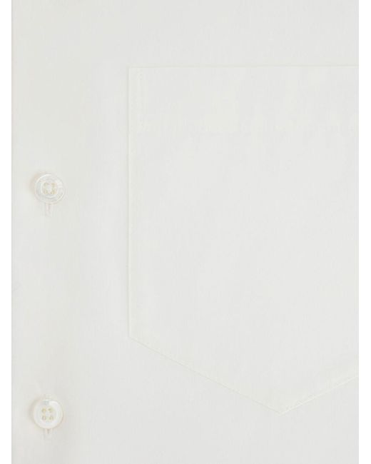 AMI White Ami Buttoned Long-Sleeved Shirt for men