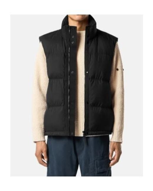 Stone Island Black Lightweight Down Vest With Zip Pockets for men