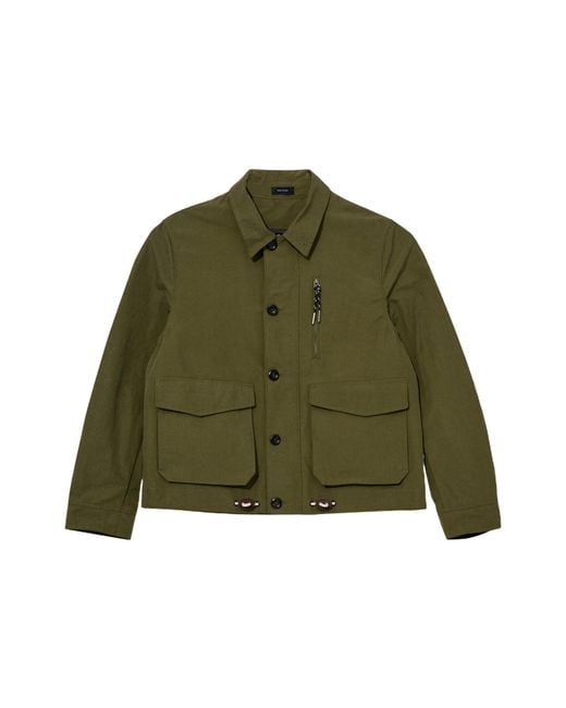 Drake's Green Long Sleeve Casual Jacket for men