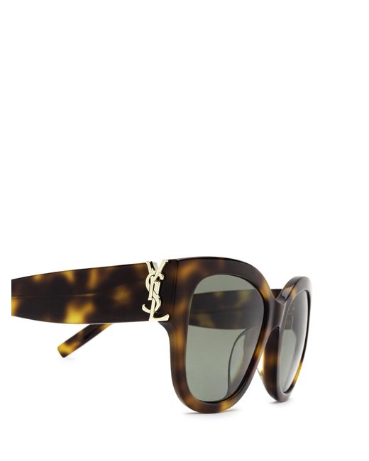 Saint Laurent Metallic Eyewear Square Frame Sunglasses