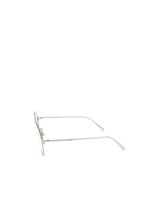 Tod's White Geometric Frame Flat Mirror
