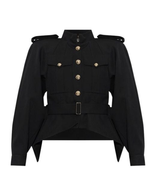 Balmain Black Long-Sleeve Casual Jacket