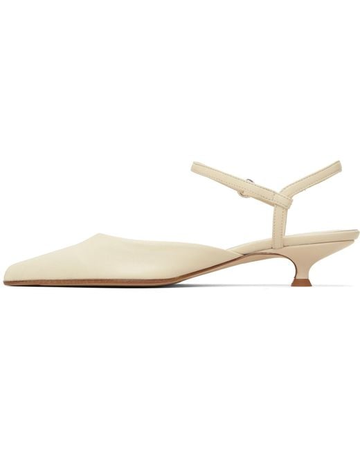 Aeyde White Colette High-Heeled Sandals
