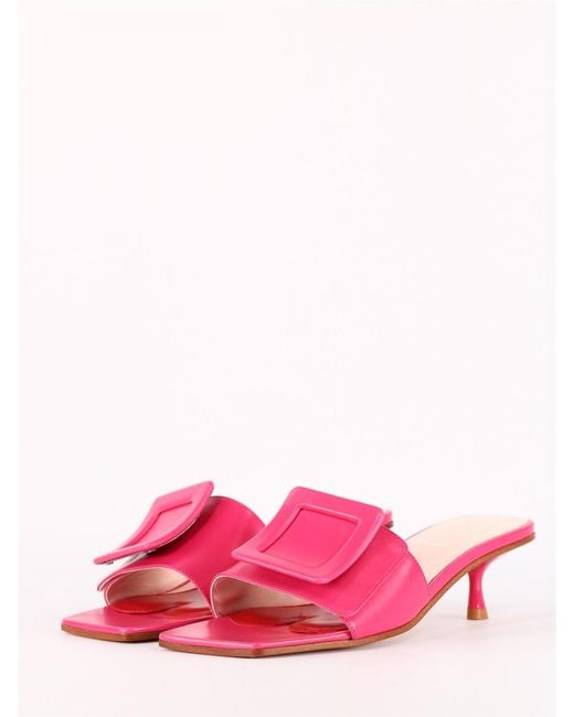 Roger Vivier Pink High-Heeled Sandals