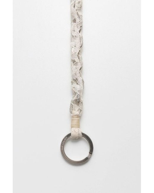 Our Legacy White Lace Ladon Ring Detailed Chain for men