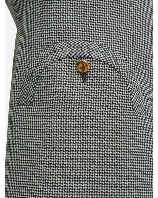 Blazé Milano Gray Patterned Double-Breasted Blazer
