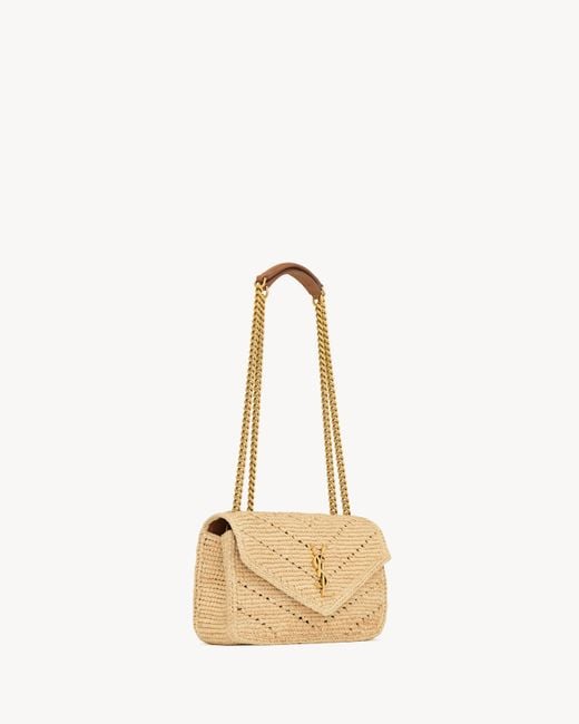 Saint Laurent Metallic Loulou Logo Plaque Small Shoulder Bag
