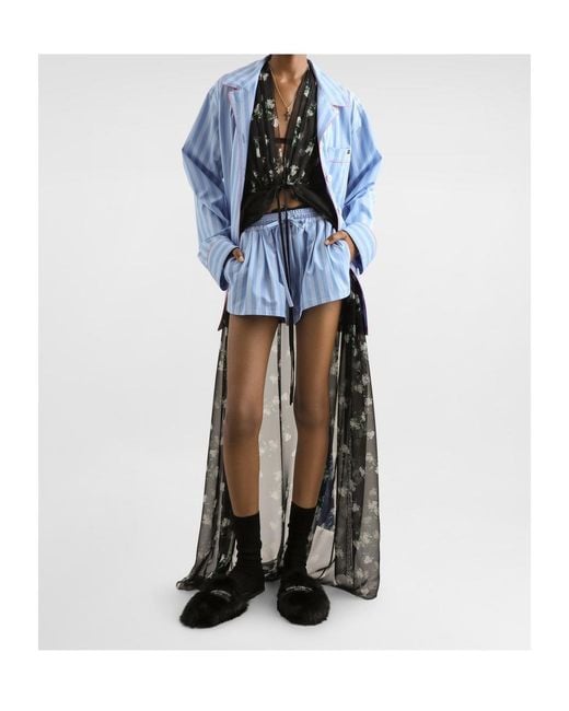 Dolce & Gabbana Black Silk-Blend Floral Maxi Dress