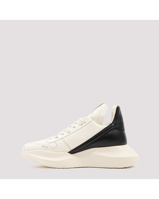 Rick Owens White Geth Runner Low-Top Sneakers for men