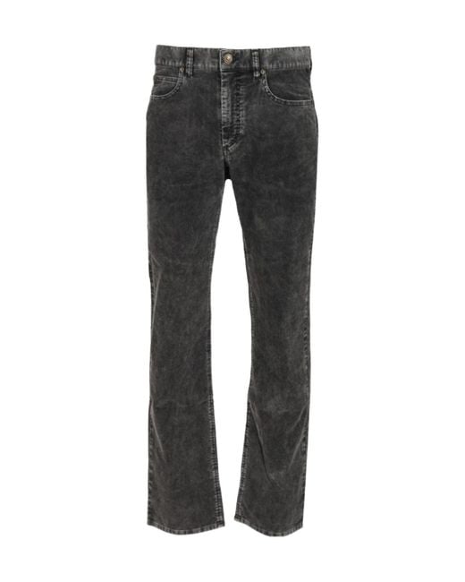 Isabel Marant Gray Logo-Patch Trousers for men