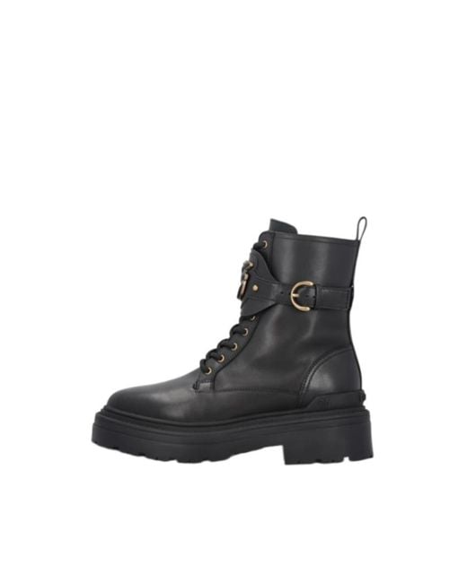Pinko Black Lace-Up Boots