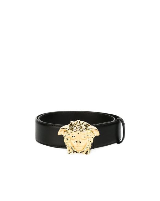 Versace Black Medusa Motif Belt for men