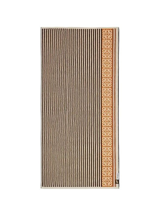 Loewe White Striped Rectangular Towel