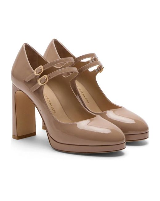 Stuart Weitzman Brown Babette Platform Mary Jane