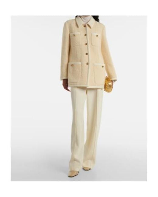 Altuzarra Natural Wool And Cotton Coat