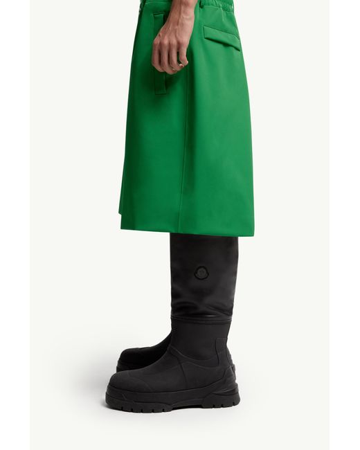 Moncler Green X Asap Rocky Logo Printed Layered Shorts for men