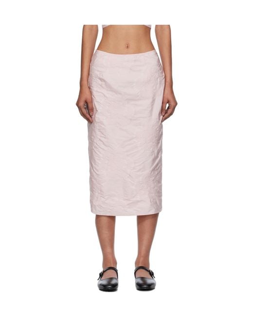 CECILIE BAHNSEN Pink Pleated Skirt