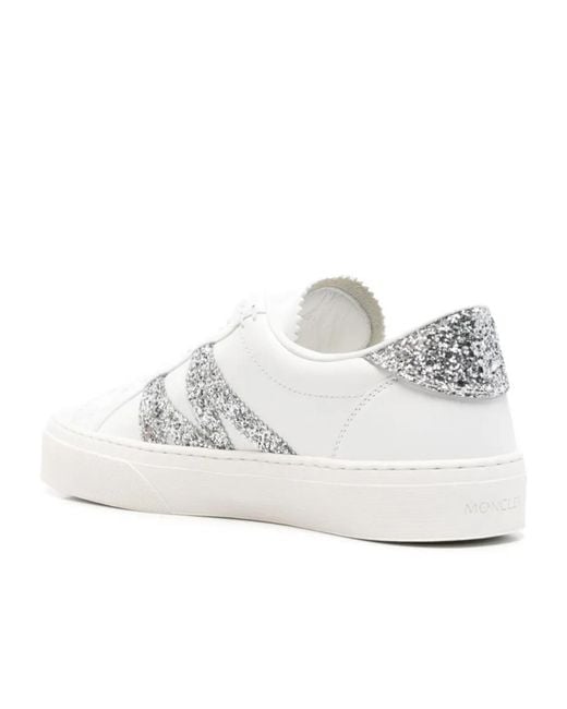 Moncler White Monaco 2 Sneakers