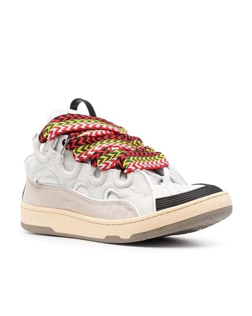 Lanvin Pink Curb Lace-Up Sneakers for men