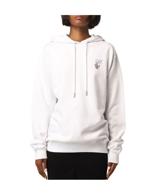 Off-White c/o Virgil Abloh White Arrow Logo Print Hoodie