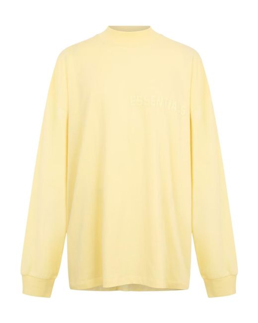 Fear Of God Yellow Logo Long Sleeve T-Shirt for men
