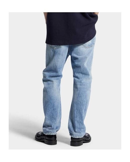 DSquared² Blue Straight Leg Logo Patch Jeans for men