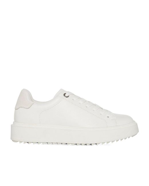 Steve Madden White Low-Top Platform Sneakers