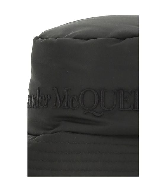 McQueen Black Padded Bucket Hat