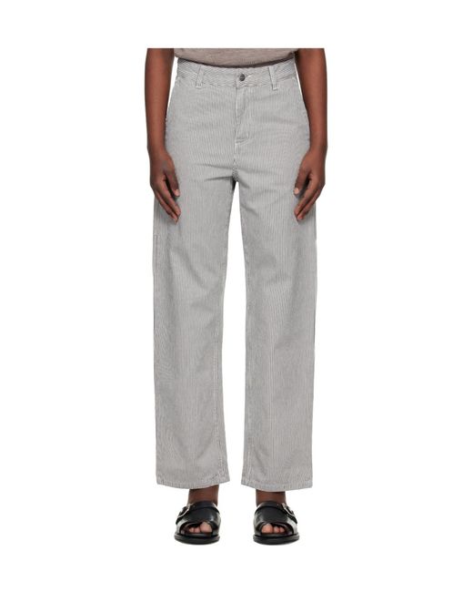 Carhartt Gray Casual Pants With Belt Loops