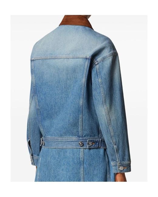 Versace Blue Button-Up Denim Jacket