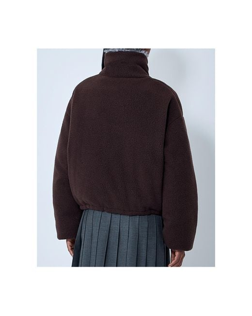 Miu Miu Brown Fleece Down Jacket
