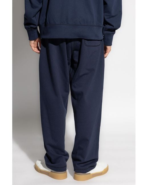 KENZO Blue Logo Embroidered Straight-Leg Sweatpants for men