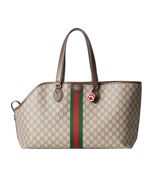 Gucci Natural Gg Monogram Medium Pet Tote Bag