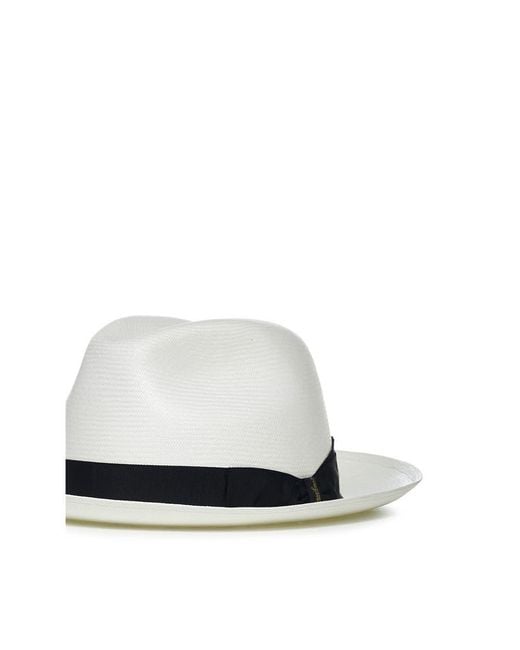 Borsalino White Fellini Sun Hat for men