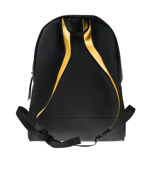 Emporio Armani Black Zippered Backpack for men