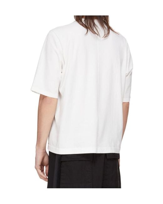 Rick Owens White Short Sleeve Crewneck T-Shirt for men