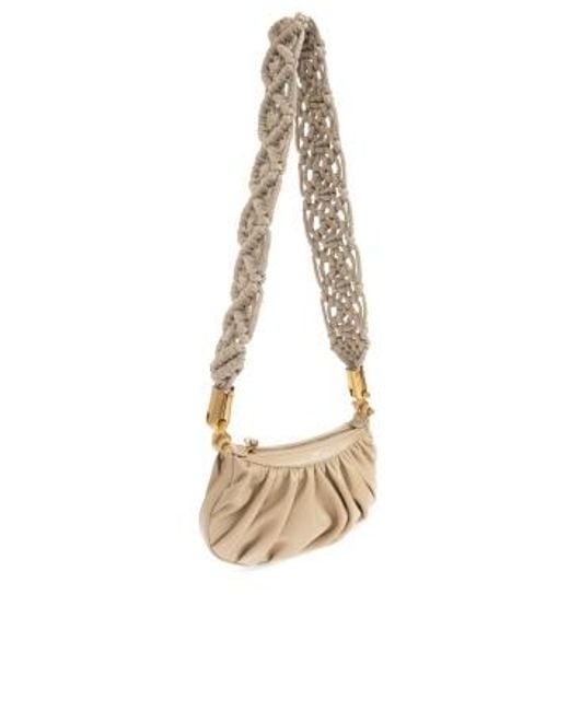 Balmain White Frame Mini Shoulder Bag