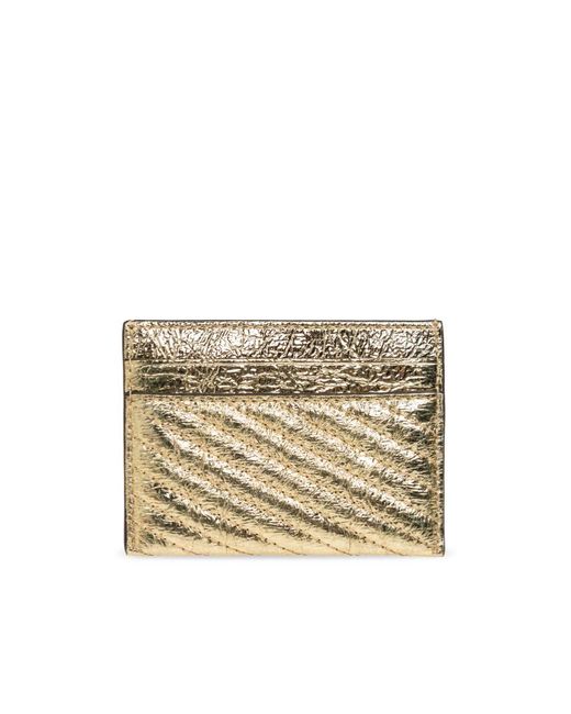 Tory Burch Natural Logo-Plaque Card Holder