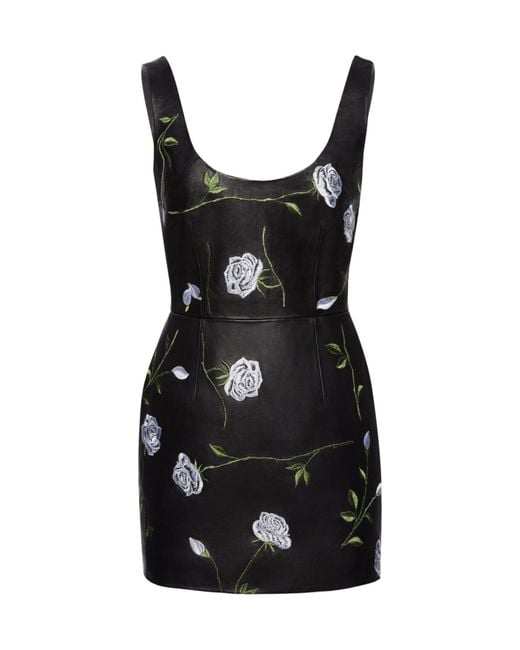 Magda Butrym Black Floral Mini Dress