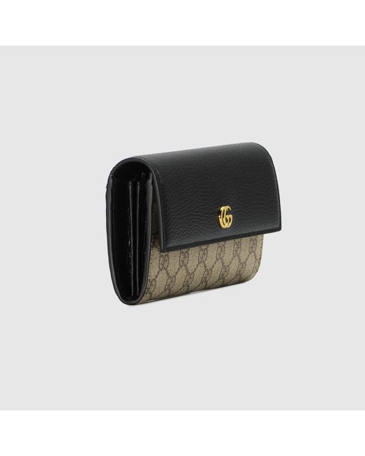 Gucci Black Gg Marmont Continental Wallet