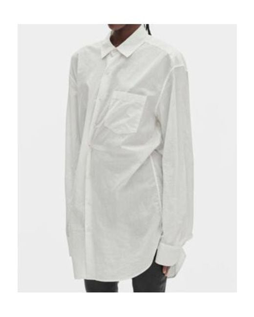 Ann Demeulemeester White Elisabeth Pocket Shirt