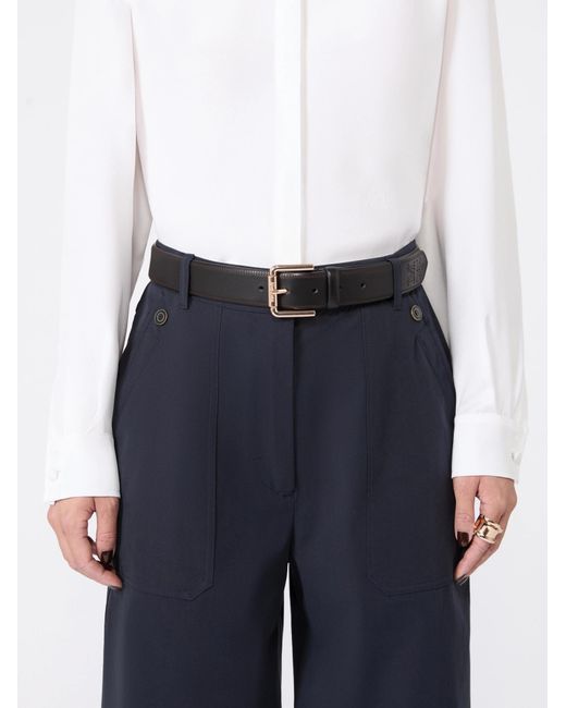 Max Mara White Brogue-Detail Belt