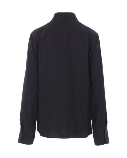 Ermanno Scervino Blue Ruffle-Detail Shirt