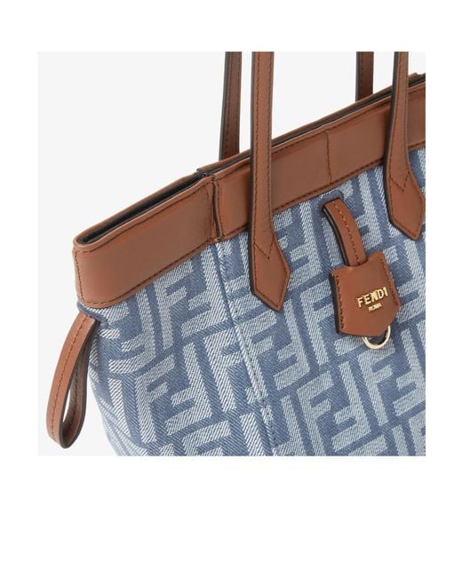 Fendi Blue Origami Mini Bucket Bag