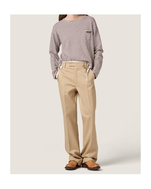Miu Miu Multicolor Striped Pocket Knitted Top