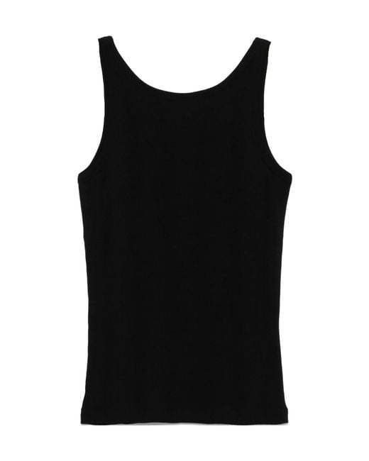 Closed Black Cotton Tank Top