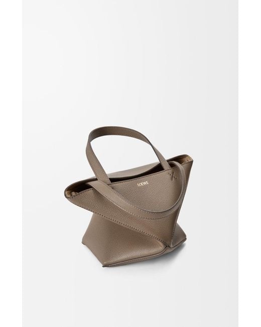 Loewe Brown Puzzle Fold Mini Tote Bag