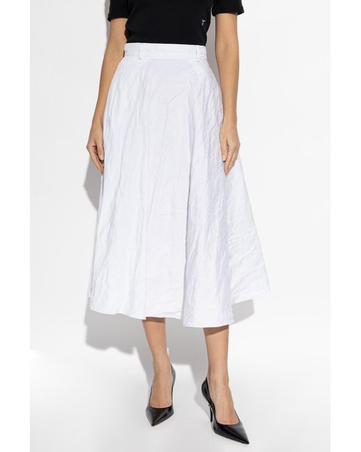 Moschino White Flared Skirt